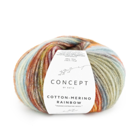 Katia Concept Cotton Merino Rainbow 506 - Oranje-Turquoise-Rood
