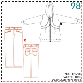 Patroon ABACADABRA Vest met capuchon (098)