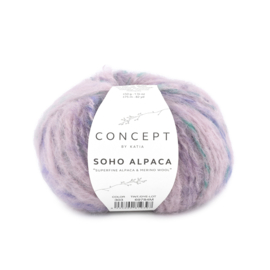 Katia Concept Soho Alpaca 303 - Kauwgom roze-Meerkleurig