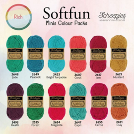 Scheepjes Softfun colour pack 12x20g - 5st - Rich