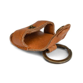 MUUD Malmö. Handgemaakt leren etui voor meetlint 3x4x2.3cm - kleur WHISKY