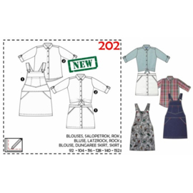 Patroon ABACADABRA meisjes blouse jurkje en rok  (0202)