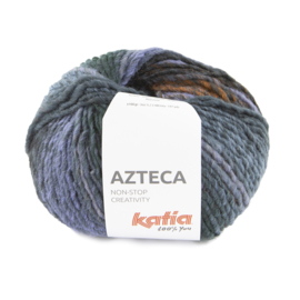 Katia Azteca 7885 - Groenblauw-Kaki-Oranje