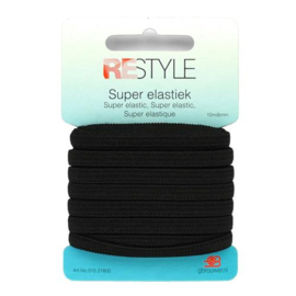 ReStyle 015.31800 Gebreid elastiek 6mm x 10 meter - Kleur 000