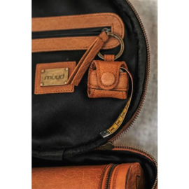 MUUD Malmö. Handgemaakt leren etui voor meetlint 3x4x2.3cm - kleur WHISKY