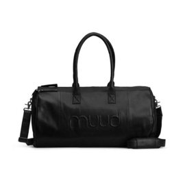 MUUD Drew XL. Handgemaakt leren weekendtas 60xØ34 - kleur black