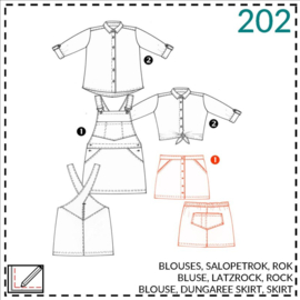 Patroon ABACADABRA meisjes blouse jurkje en rok  (0202)