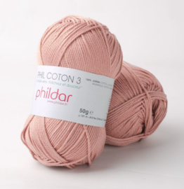 Phildar coton 3 Vieux Rose