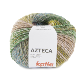 Katia Azteca 7888 - Bleekrood-Blauw-Mosterdgeel