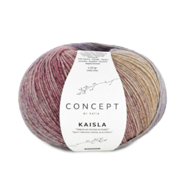 Katia Concept Kaisla Socks 355 - Violet blauw-Oker-Rood
