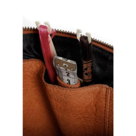 MUUD Enturn. Handgemaakt leren handwerkprojectentas 15x23cm - kleur WHISKY