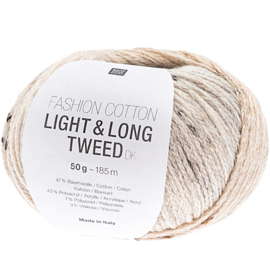 Fashion Cotton Light & Long Tweed dk zalmblauw