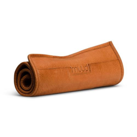 MUUD Bea. Handgemaakt leren etui voor breinaalden O25xO49OxØC10cm - kleur WHISKY