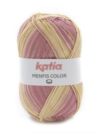 Katia Menfis Color 115 - Kaki-Turquoise-Citroengeel-Koraal