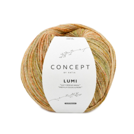 Katia Concept Lumi Socks 253 - Groen-Rood-Oker