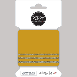 Poppy Boord  LUREX - 7CM oker / goud 6373-03