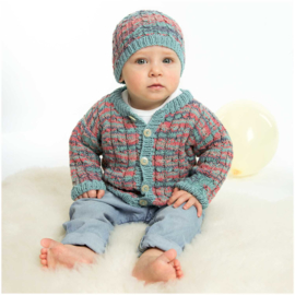 Rico Baby B Cotton Soft Print DK 023 rood-petrol