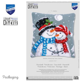 KRUISSTEEKKUSSEN KIT SNEEUWMANNEN