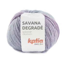 Katia Savana Degrade 107 - Beige-Licht lila-Pastelblauw