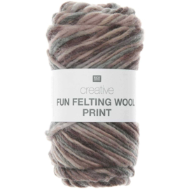 Rico Design Creative Fun Felting Wool Print earthy