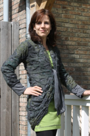 IT'S A FITS PATTERN Vest  met grote sjaalkraag (1014)