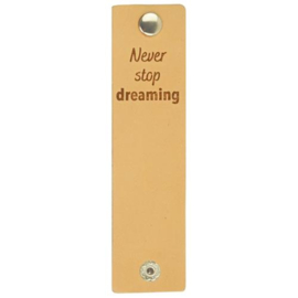 Durable 020.1217 Leren Label Never Stop Dreaming 12x3cm - Kleur 001
