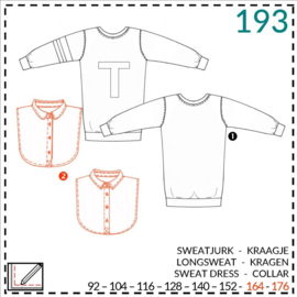 Patroon ABACADABRA Trui-blouse kraagje (0193)