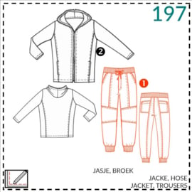 Patroon ABACADABRA  Vest/jasje met ritsluiting (0197)