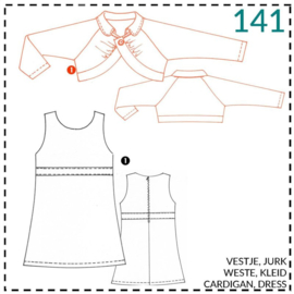 Patroon ABACADABRA Mouwloos jurkje (0141)