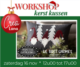 Workshop Kerstkussen 16 November