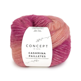 Katia Concept Cashmina Pailletes 102 - Kauwgom roze-Paars