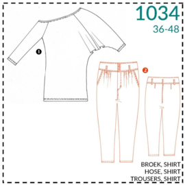 IT'S A FITS PATTERN A-Symmetrisch Shirt (1034)