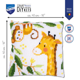 KRUISSTEEKKUSSEN KIT JUNGLE DIEREN