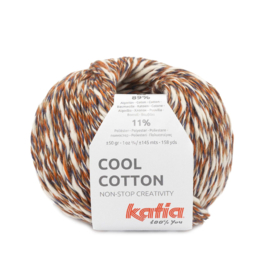 Katia Cool Cotton 82 - Donker oranje-Beige-Blauw