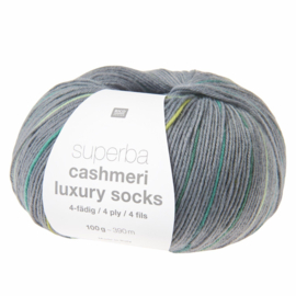 Superba Cashmeri Luxury Socks 4-laags 047 Hunter Groentinten