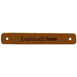 Durable 020.1189 Leren Label Knitted with Love 7 x 1 cm - Kleur 004