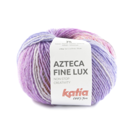 Katia Azteca Fine Lux 412 - Bleekrood-Licht oranje-Turkooisblauw