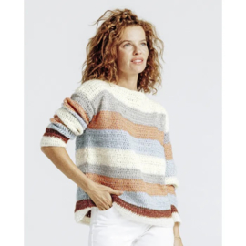 Phildar Dames Sweater Perrine Ecru