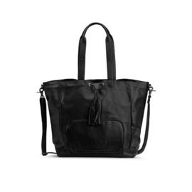 MUUD Libby. Handgemaakt leren tas voor diverse projecten 40x20cm - kleur black