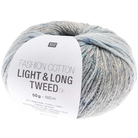 Fashion Cotton Light & Long Tweed dk blauw 006