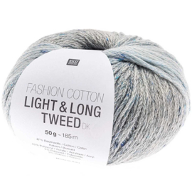 Fashion Cotton Light & Long Tweed dk blauw
