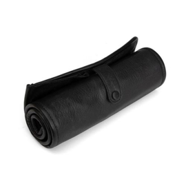 MUUD Elona. Handgemaakt leren oprolbare handwerketuit 20x68cm - kleur black