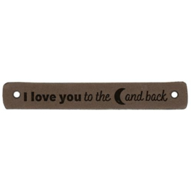Durable 020.1190 Leren Label I love you to the moon and back 7 x 1 cm - Kleur 003