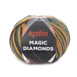 Katia Magic Diamonds 56 - Groenblauw-Oker-Bruin