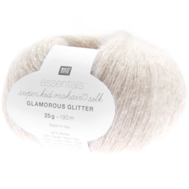 Rico Design Essentials Super Kid Mohair Loves Silk Glamorous Glitter natural