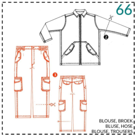 Patroon ABACADABRA Ruim vallende blouse (066)