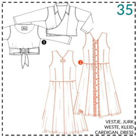 Patroon ABACADABRA Lange jurk (035)