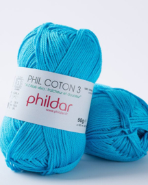 Phildar coton 3 Turquose