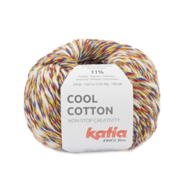 Katia Cool Cotton 87 - Blauw-Geel-Rood