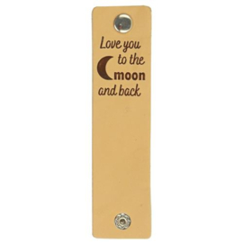 Durable 020.1216 Leren Label Love you to the Moon and back 12x3cm - Kleur 001